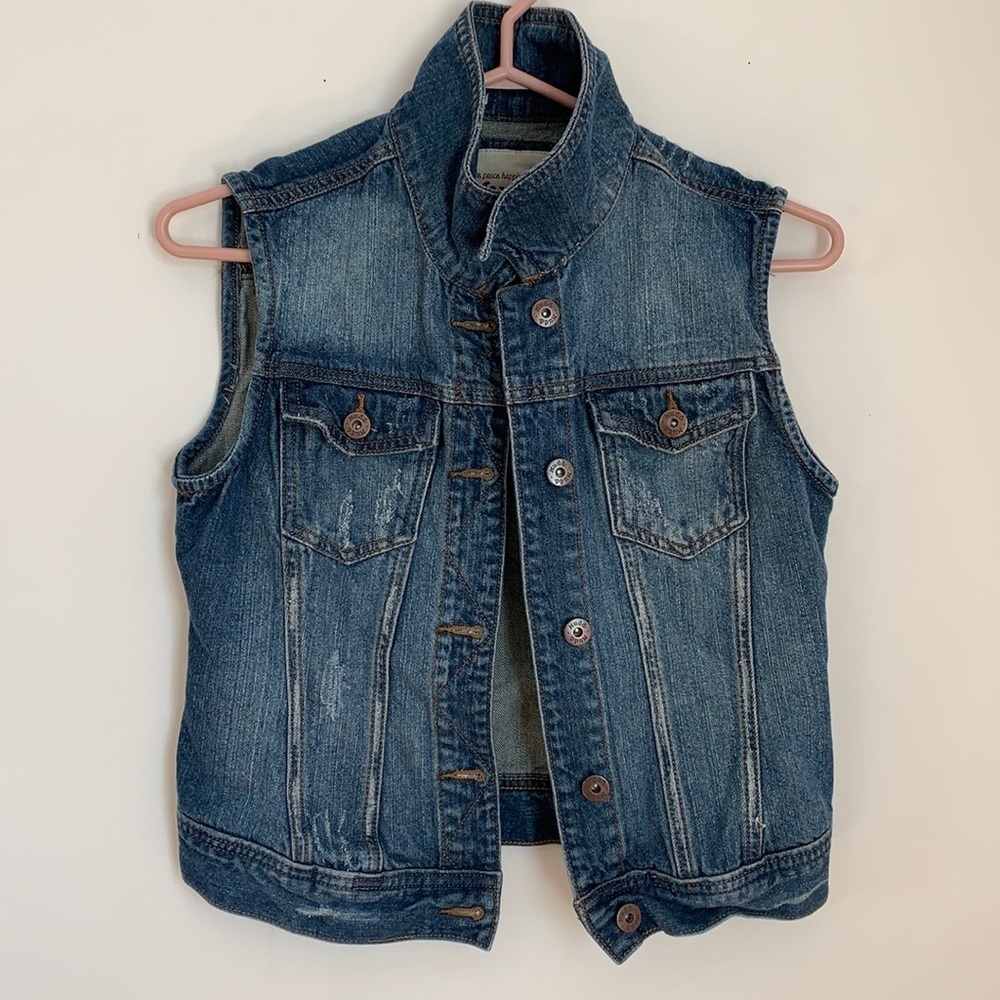 MUDD JEAN VEST JACKET WOMEN SIZE S